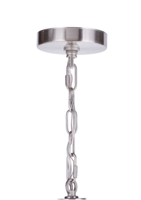 Larrson Eight Light Chandelier in Brushed Polished Nickel