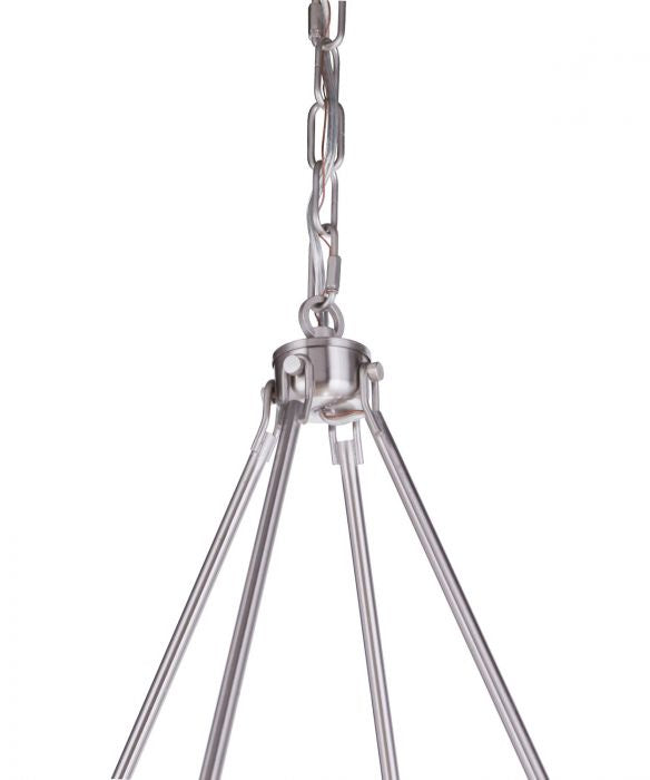 Larrson Eight Light Chandelier in Brushed Polished Nickel