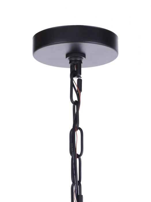 Larrson Eight Light Chandelier in Flat Black