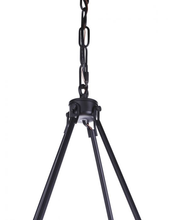 Larrson Eight Light Chandelier in Flat Black