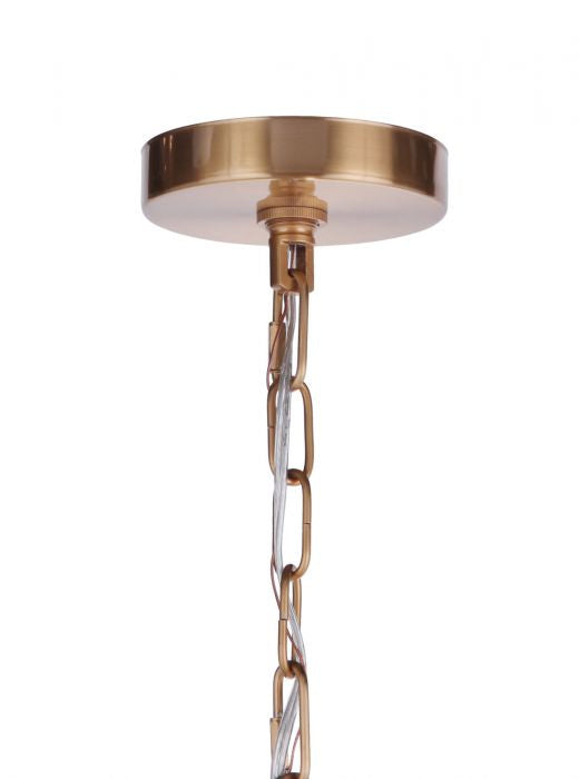 Larrson Eight Light Chandelier in Satin Brass