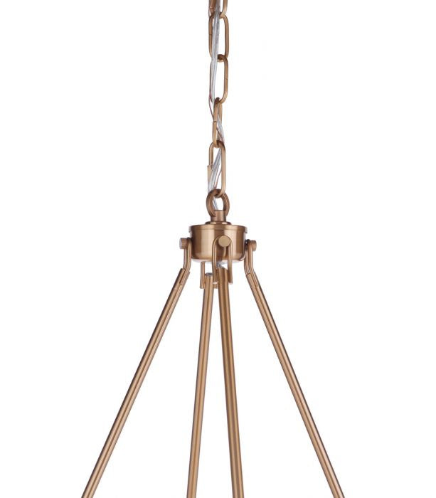 Larrson Eight Light Chandelier in Satin Brass