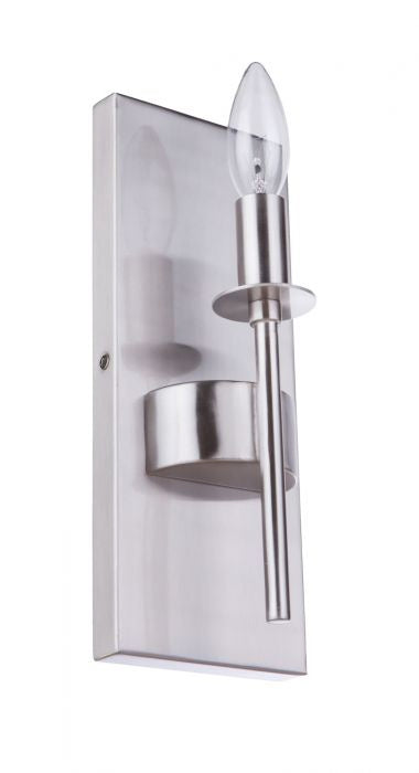 Larrson One Light Wall Sconce in Brushed Polished Nickel