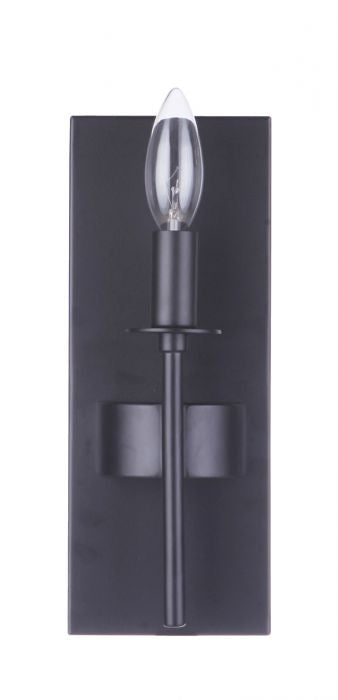 Larrson One Light Wall Sconce in Flat Black