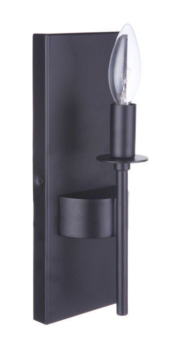 Larrson One Light Wall Sconce in Flat Black