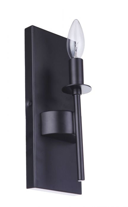 Larrson One Light Wall Sconce in Flat Black