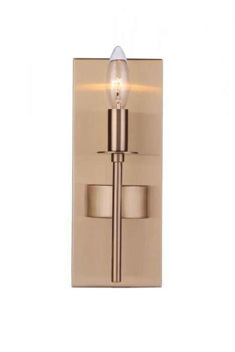 Larrson One Light Wall Sconce in Satin Brass