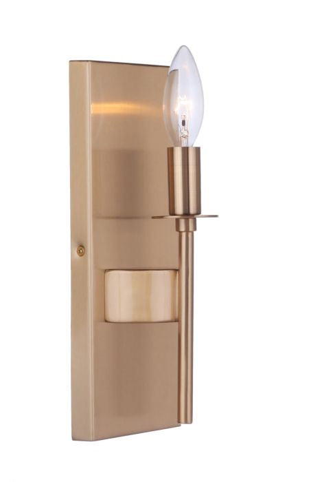 Larrson One Light Wall Sconce in Satin Brass