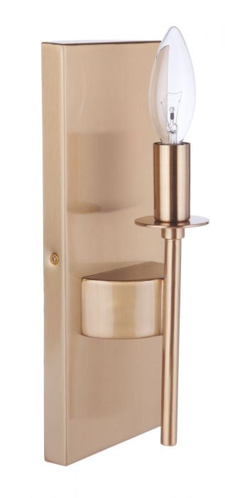 Larrson One Light Wall Sconce in Satin Brass