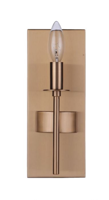 Larrson One Light Wall Sconce in Satin Brass