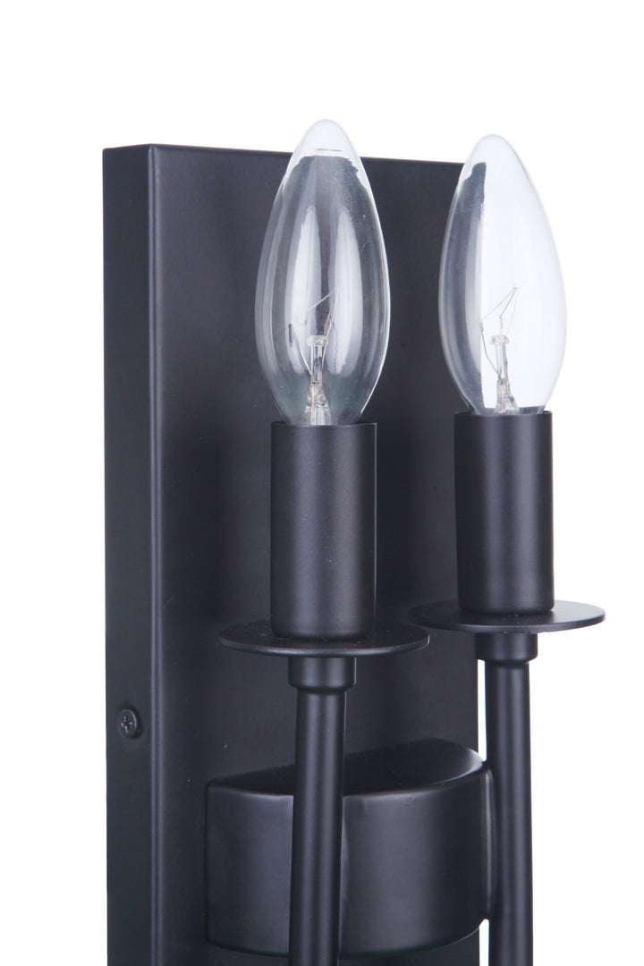 Larrson Two Light Wall Sconce in Flat Black