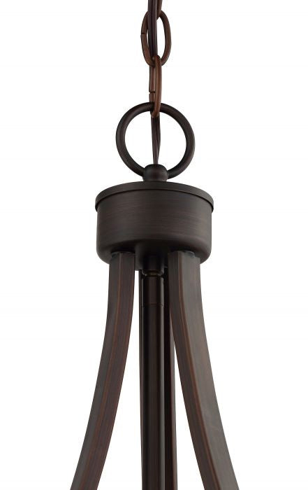 Malaya Six Light Pendant in Aged Bronze Brushed