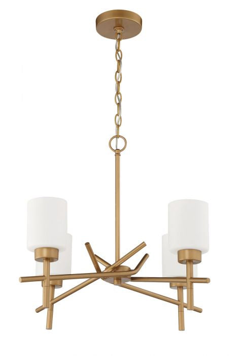 Cadence Four Light Chandelier in Soft Gold