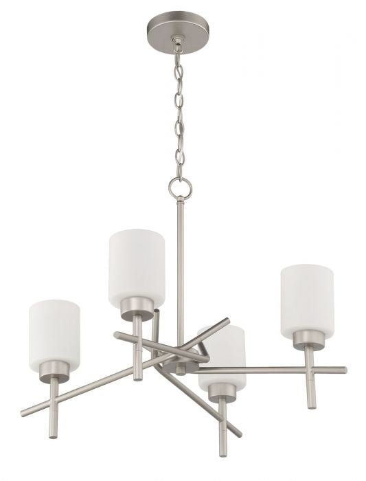 Cadence Four Light Chandelier in Satin Nickel