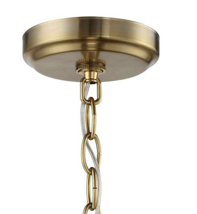 Stanza Six Light Chandelier in Brushed Polished Nickel/Satin Brass