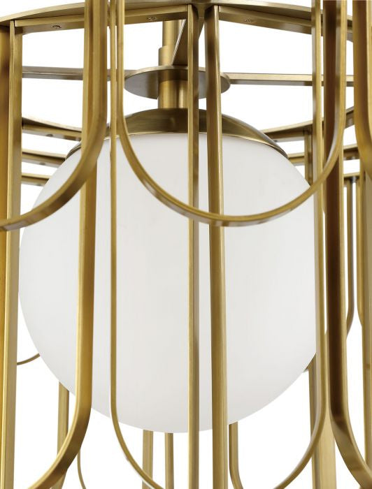 Melody One Light Pendant in Satin Brass