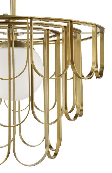 Melody One Light Pendant in Satin Brass