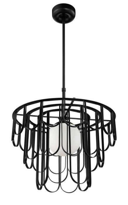 Melody One Light Pendant in Flat Black