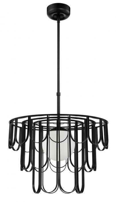 Melody One Light Pendant in Flat Black