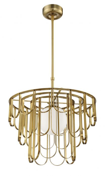 Melody One Light Pendant in Satin Brass