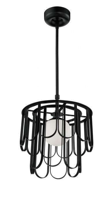 Melody One Light Pendant in Flat Black