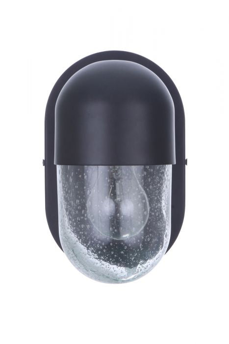 Pill One Light Wall Sconce in Flat Black