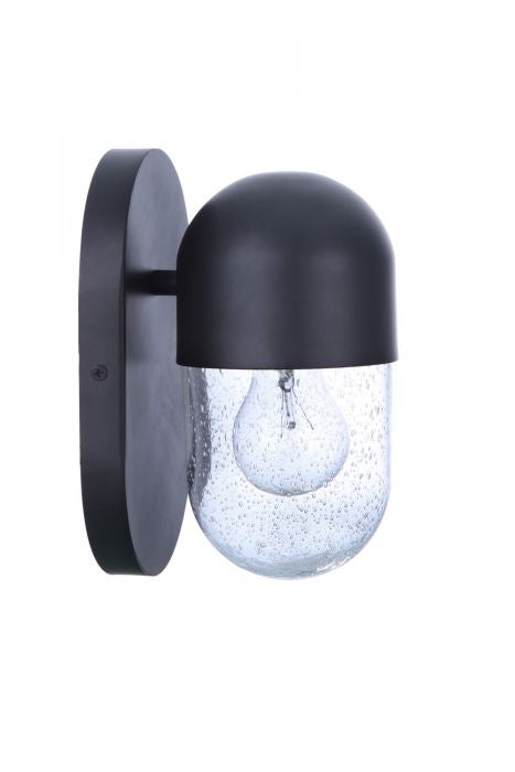 Pill One Light Wall Sconce in Flat Black