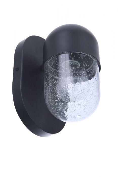 Pill One Light Wall Sconce in Flat Black