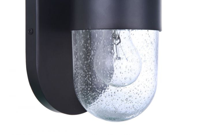 Pill One Light Wall Sconce in Flat Black