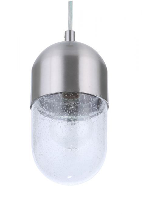Pill One Light Mini Pendant in Brushed Polished Nickel