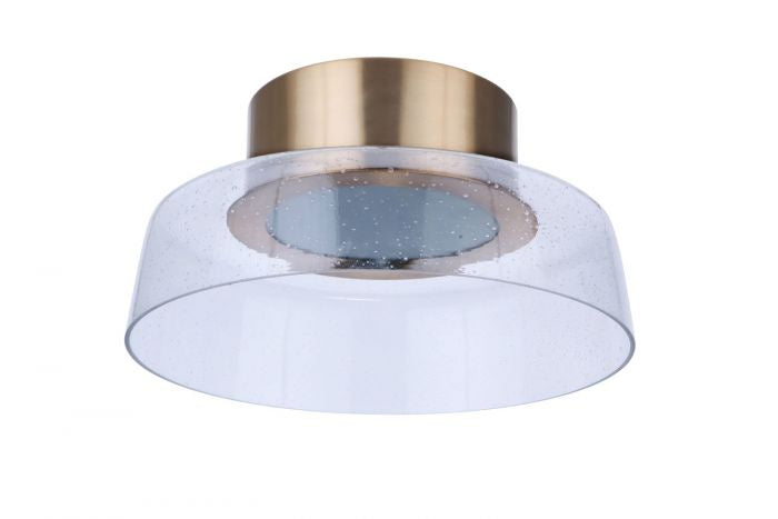 Centric LED Flushmount in Satin Brass