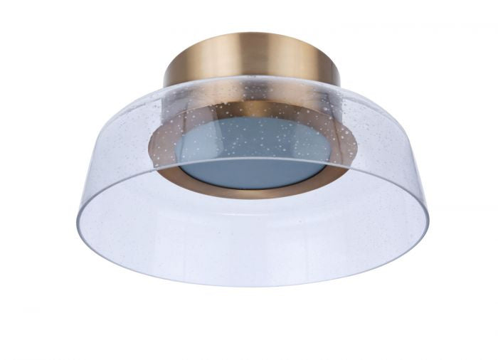 Centric LED Flushmount in Satin Brass