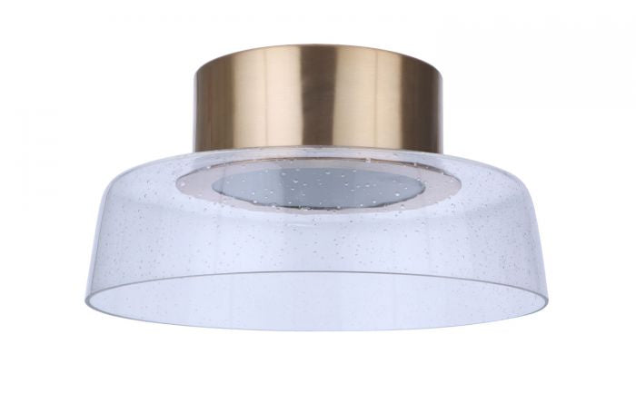 Centric LED Flushmount in Satin Brass