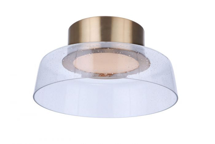 Centric LED Flushmount in Satin Brass