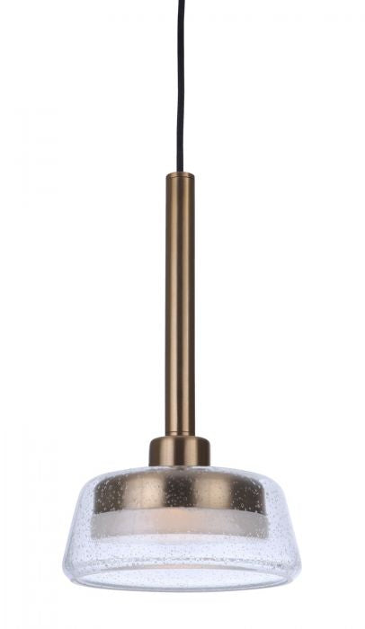 Centric LED Pendant in Satin Brass