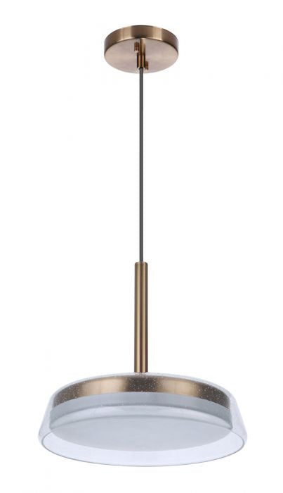 Centric LED Pendant in Satin Brass