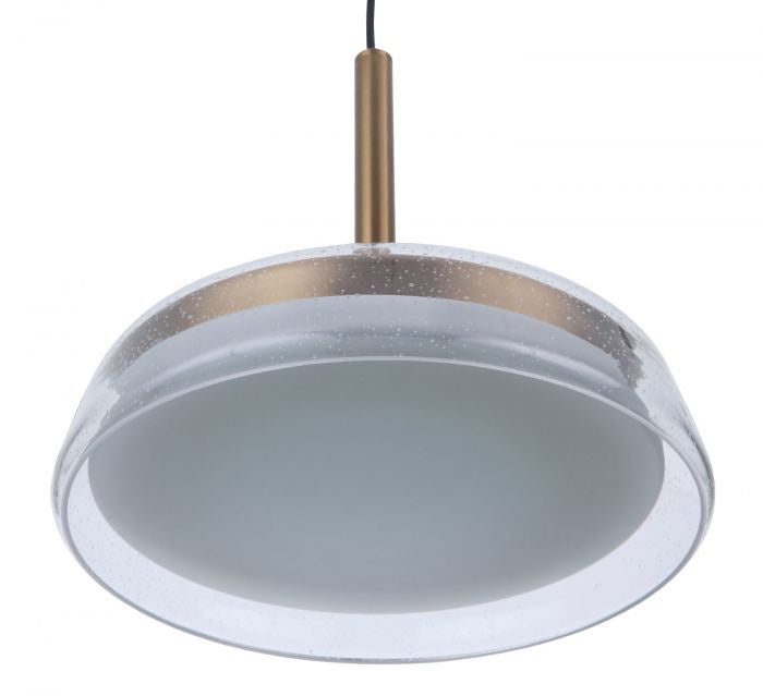 Centric LED Pendant in Satin Brass