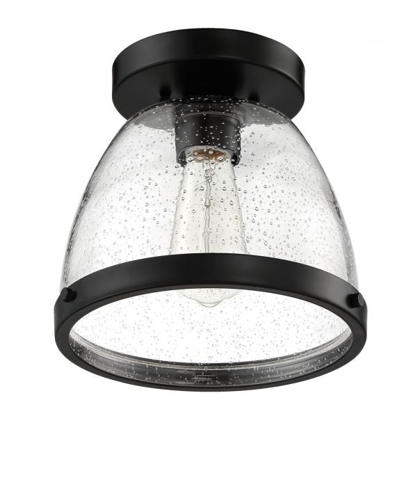 Lodie One Light Flushmount in Flat Black