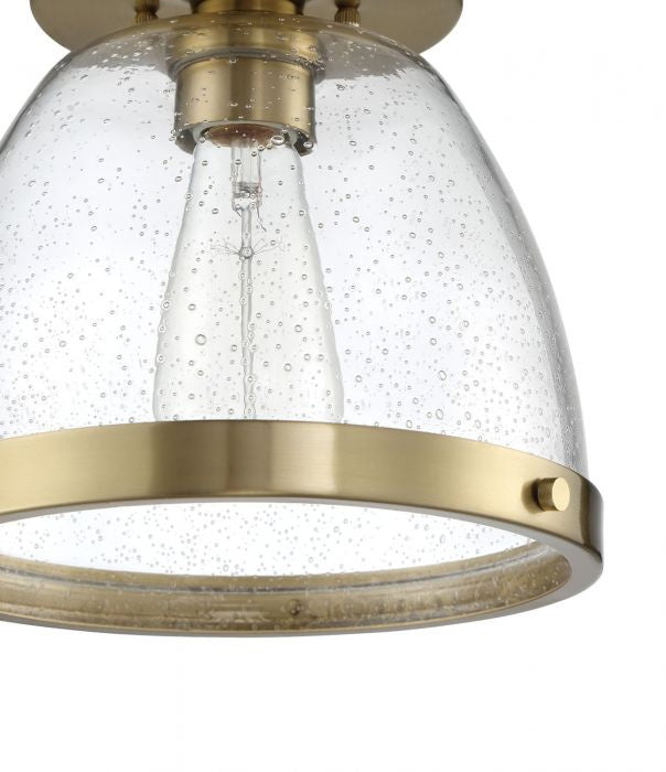 Lodie One Light Flushmount in Satin Brass