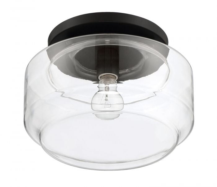 Peri One Light Flushmount in Flat Black