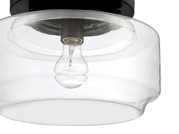 Peri One Light Flushmount in Flat Black