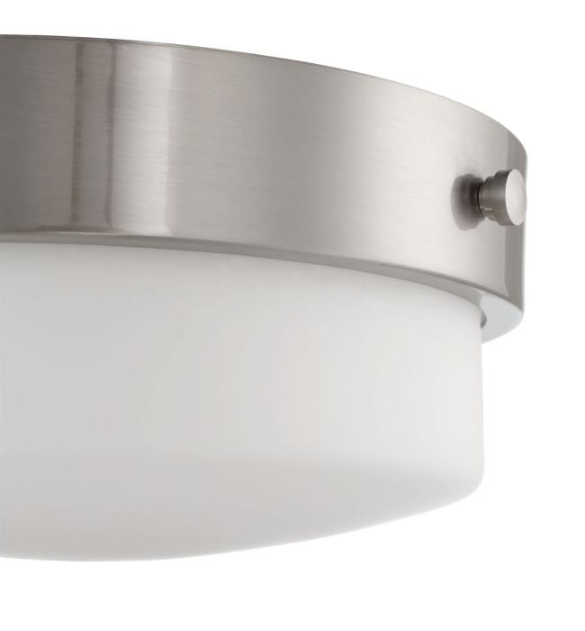 Oak Street Two Light Flushmount in Brushed Polished Nickel