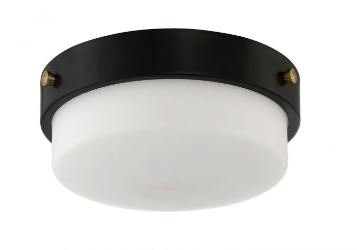 Oak Street Two Light Flushmount in Flat Black