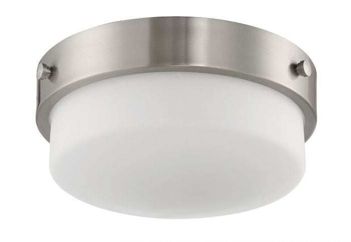 Oak Street Two Light Flushmount in Brushed Polished Nickel