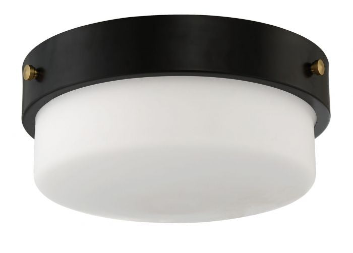 Oak Street Two Light Flushmount in Flat Black