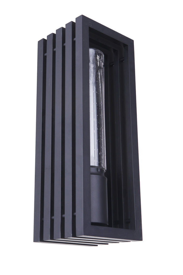 Carmel One Light Outdoor Wall Mount in Textured Black