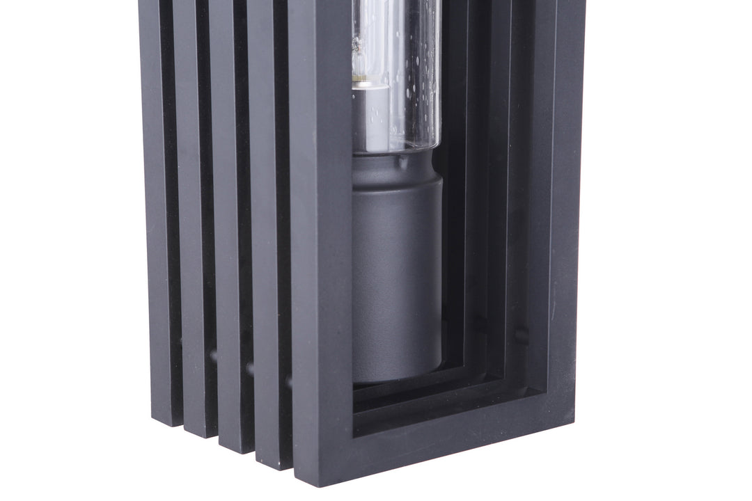 Carmel One Light Outdoor Wall Mount in Textured Black