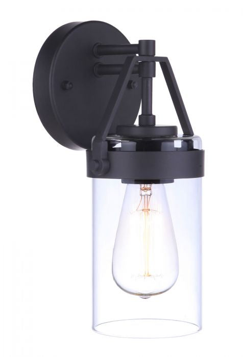 Franklin One Light Outdoor Wall Mount in Midnight