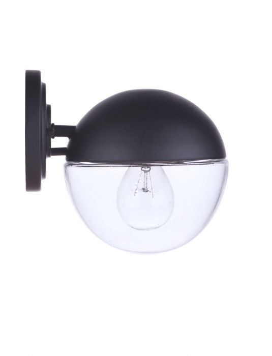 Evie One Light Outdoor Wall Mount in Midnight