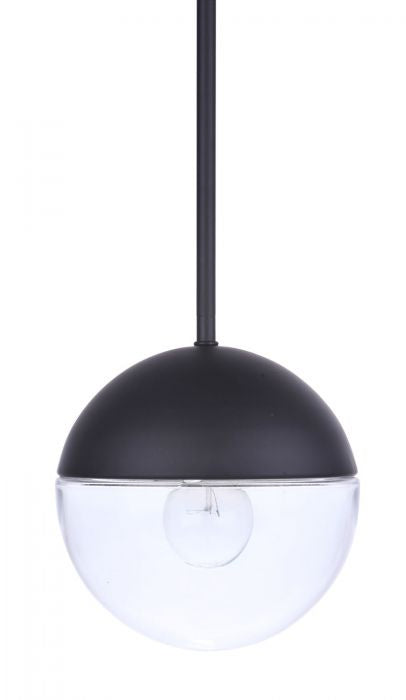 Evie One Light Outdoor Pendant in Midnight